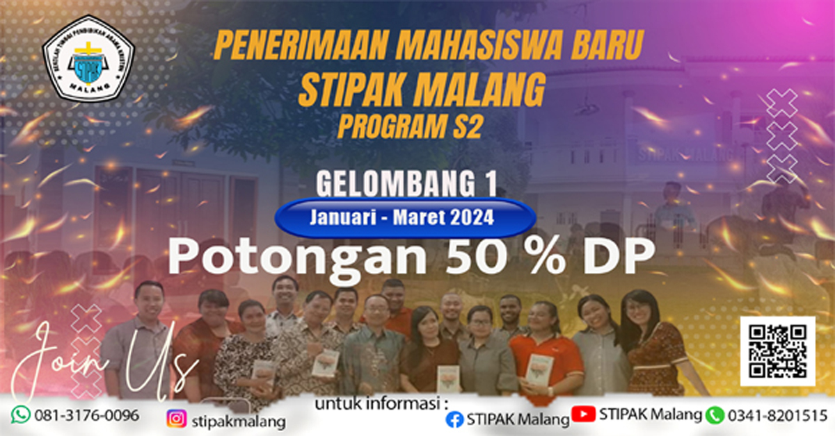 Pendaftaran Mahasiswa Baru STIPAK Malang Tahun Akademik 2024 /2025